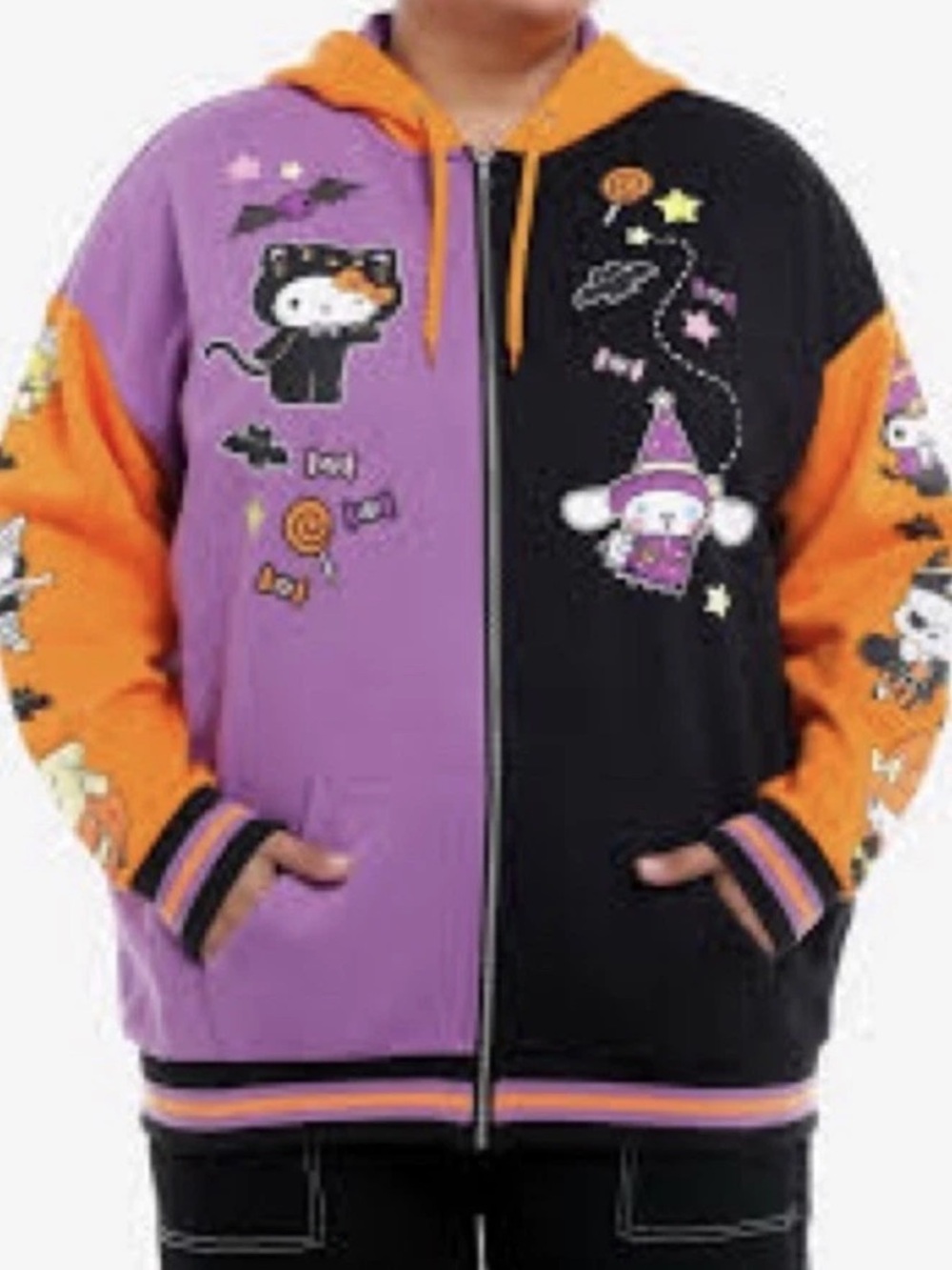 Sanrio Hello Kitty And Friends Full Zip Hoodie Embroidered Halloween Size 3X
